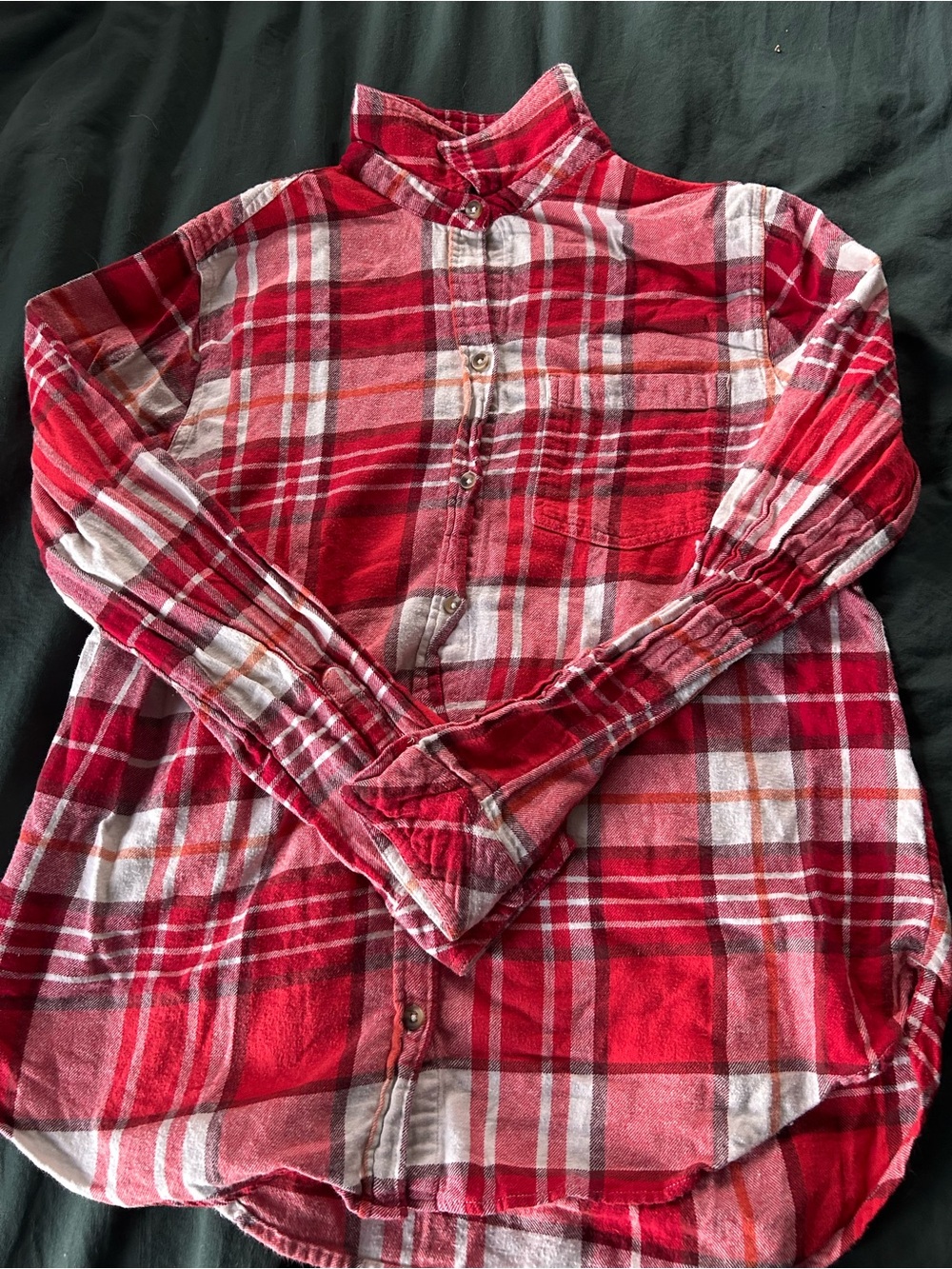 Sonoma Red and White Plaid Button-Down Shirt